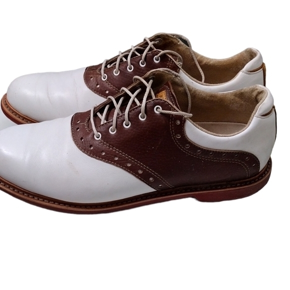 Ashworth Men's 9 White/Brown Golf Shoes - Picture 4 of 10